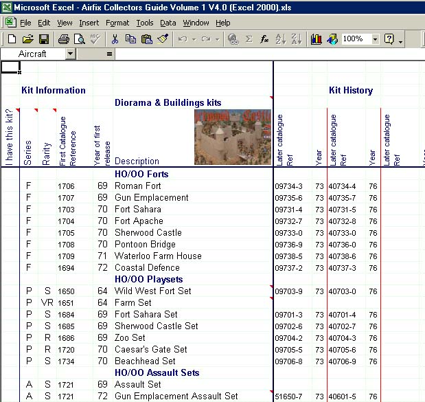 Collectors Guide - sample screen shot - 100k file